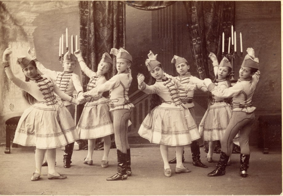 Students from the Imperial Ballet School in the Mazurka des Enfants; on the far right is a young Mikhail Fokine (1893)