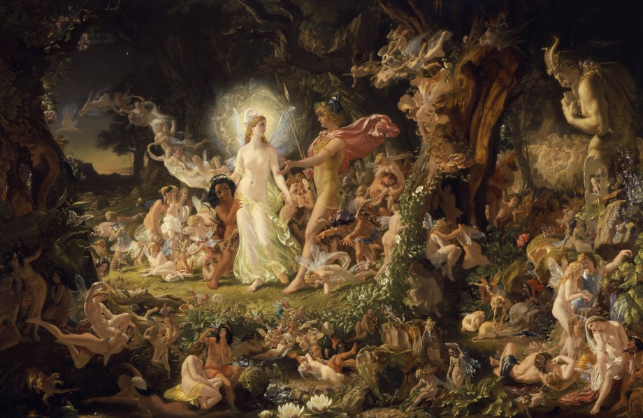 The Quarrel of Oberon and Titania by Sir Joseph Noel Paton (1849)