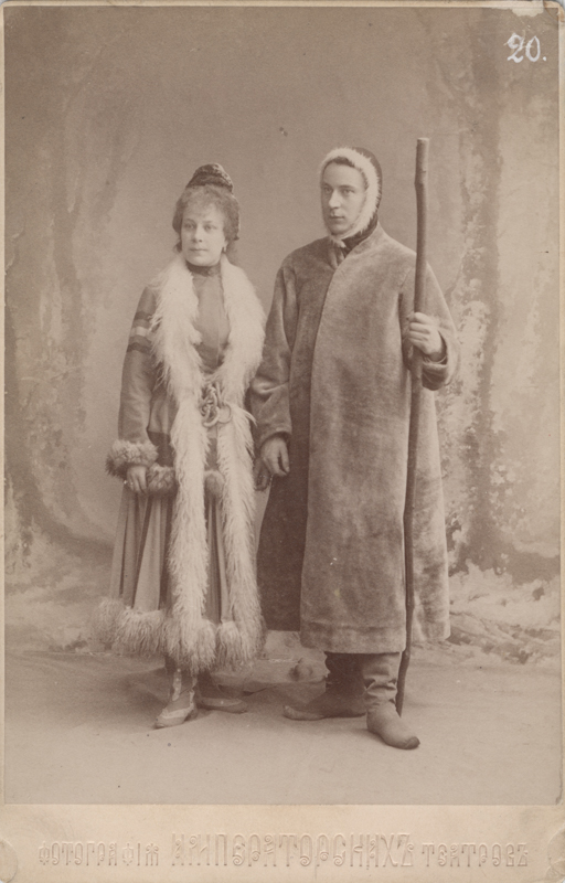 Alexandra Semenova and Anton Panteleyev as the Samoyed couple (1895)