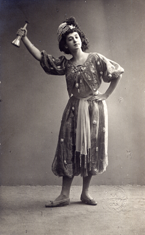 Tamara Karsavina, when a student of the Imperial Ballet School, in the Dance of Le Petite Corsaire (1899)