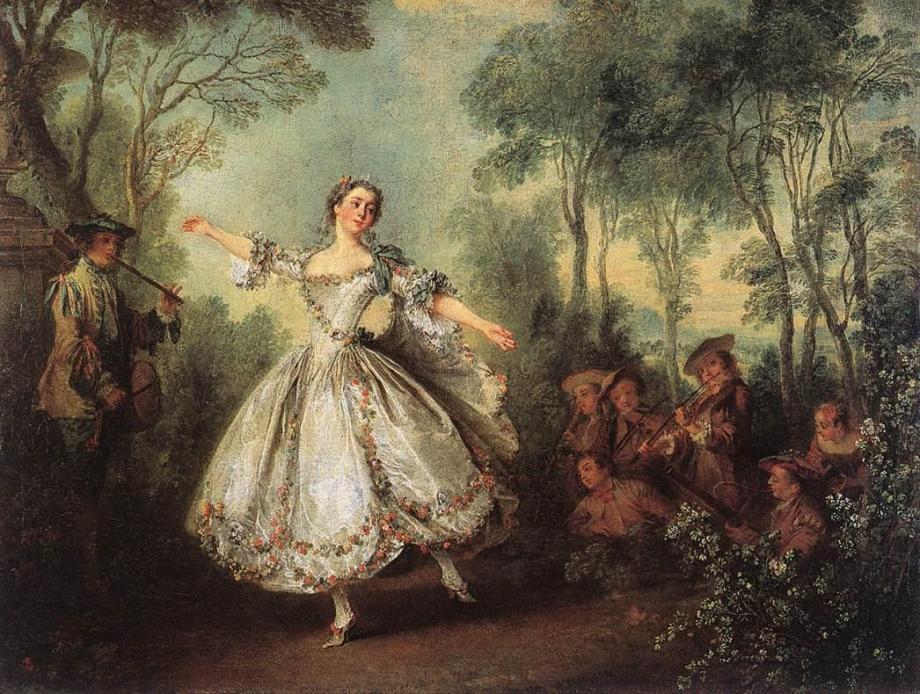 "Mademoiselle de Camargo Dancing" by Nicolas Lancret (ca. 1780)