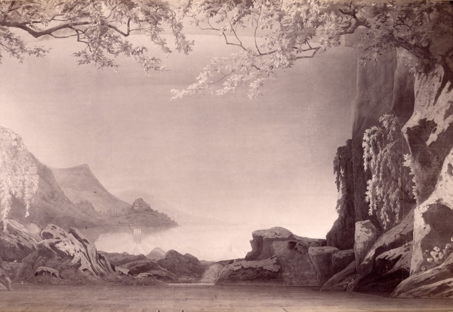 The décor for Act 3 of the 1895 staging (1895)