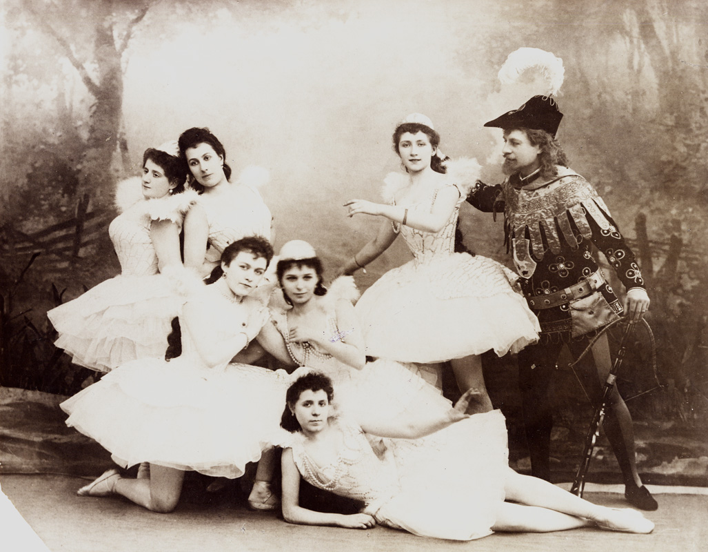 Pavel Gerdt as Prince Siegfried and the Swan Maidens (1895)