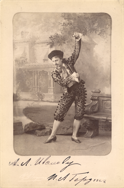 Pavel Gerdt in the Dance of the Spanish Lace in The Magic Pills (1886)