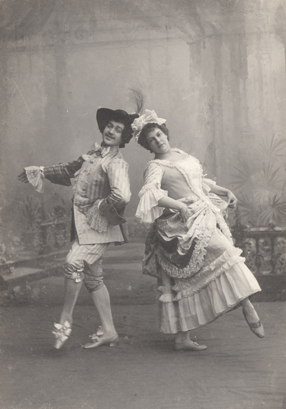 Sergei Legt and Marie Petipa in the dance "La Fricassee" (1900)